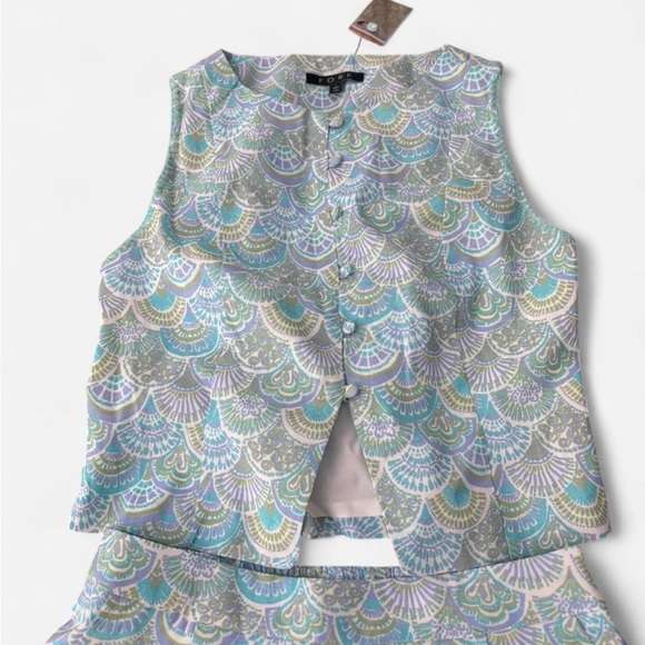 FORE Pastel Patterned Vest and Shorts Set - Picture 5 of 7